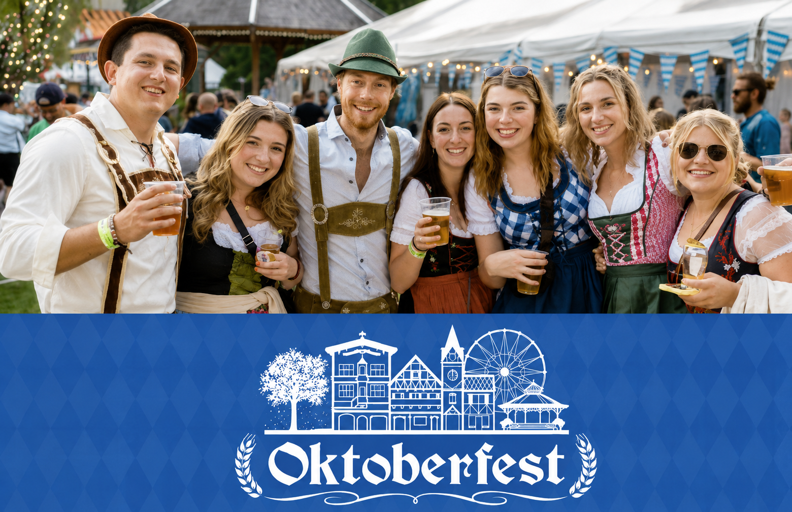 Guests celebrating Oktoberfest in Leavenworth Washington