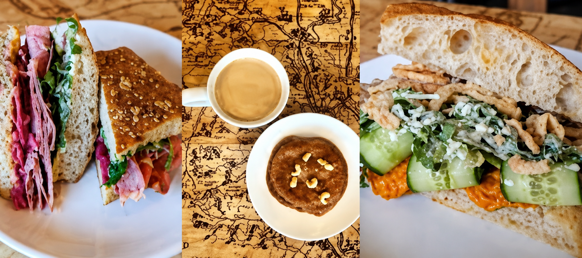 Sandwiches and fresh dishes from Lost Pig Cafe