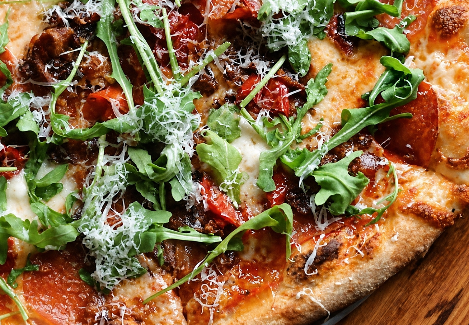 Fresh pizza ready to share